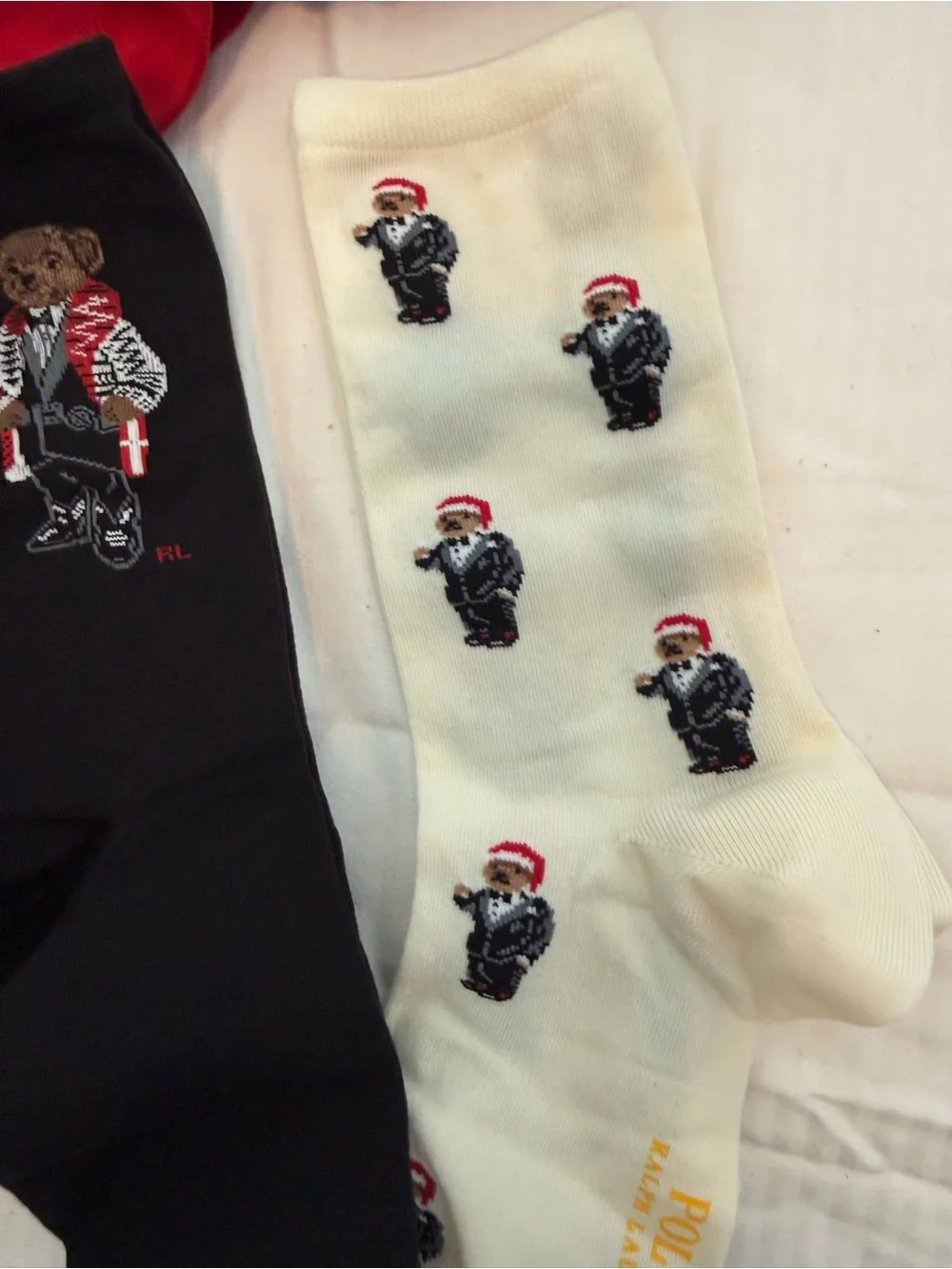 New mens Polo by Ralph Lauren Bear Socks Gift Set
